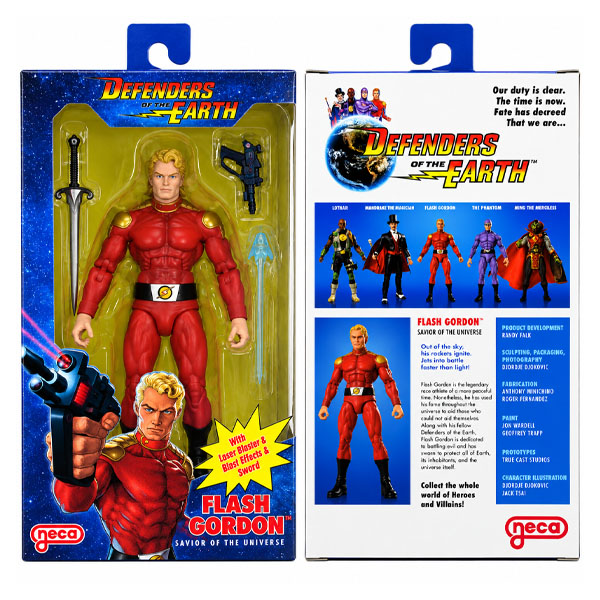 Neca Defenders of the Earth Series 1 Flash Gordon Action Figure
